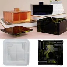 Resin DIY Ashtray Mold with Cover Ins Style Square Silicone Resin Mold Ashtray Silicone Mold Home DIY Craft Making High Class 