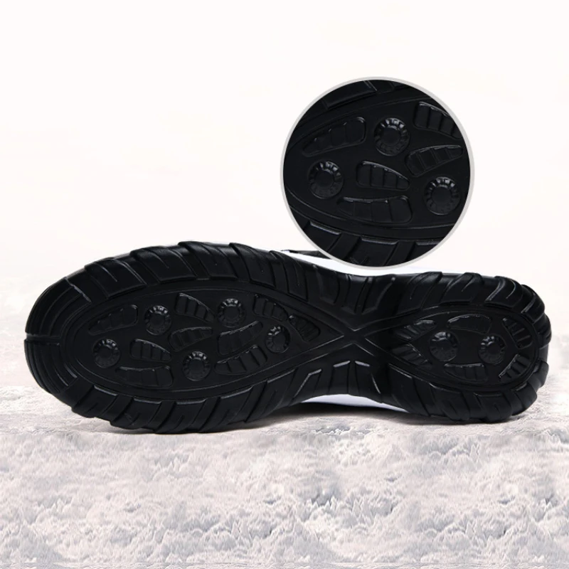 Women's Snow Boots Waterproof Leather Thick Bottom Air Cushion Winter Ankle Boots Non-slip Outdoor Walking Shoes Gift for Mother