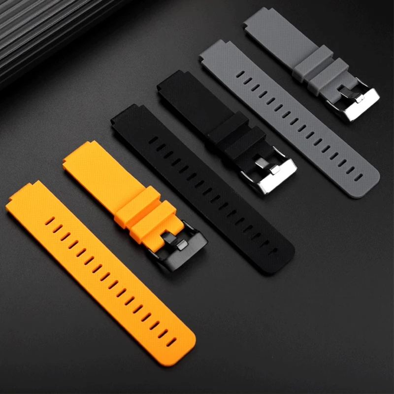 Ремешок силиконовый для Casio A158/A159/A168/A169E/AE1200/1300 резиновый выпуклый шарнир