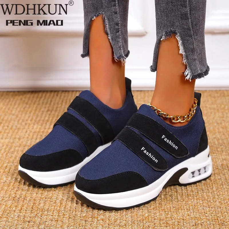 

Women Sandals Hook & Loop Wedges Breathable Comfortable Female Summer Shoes Leisure Sneakers Plus Size Ladies Vulcanized Shoes
