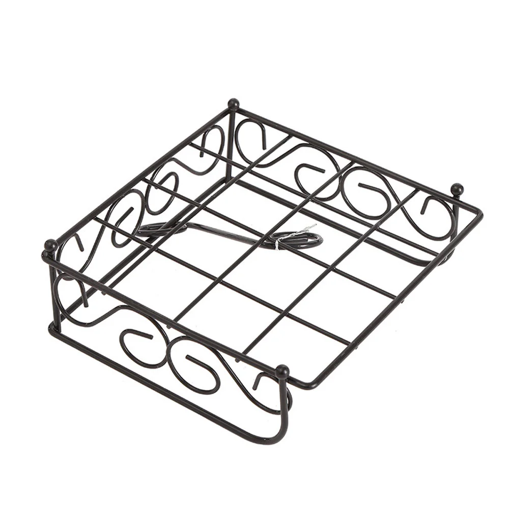 

Holder Napkin Metal Dispenser Tissue Towel Storage Paper Iron Rack Tabletop Table Wire Serviette Hand Napkins Rustic Flat
