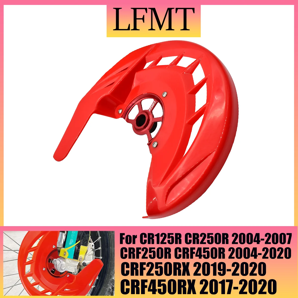 Для Honda CR CRF 125R 250R 450R 250X 450X 450RX Dirtbike Red X-Brake Мотокросс Передний тормозной диск