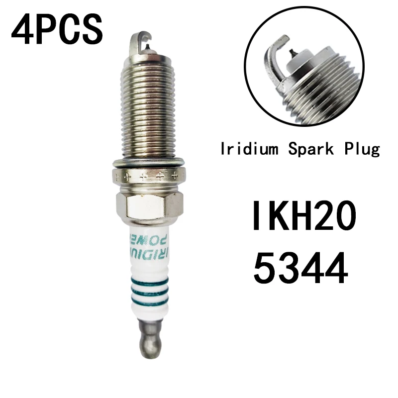 

4pcs IKH20-5344 Iridium Spark Plug For Honda Civic Citroen Berlingo Jumpy C1 C2 C4 Peugeo Partner 206 307 1007 1.6L 1.8L