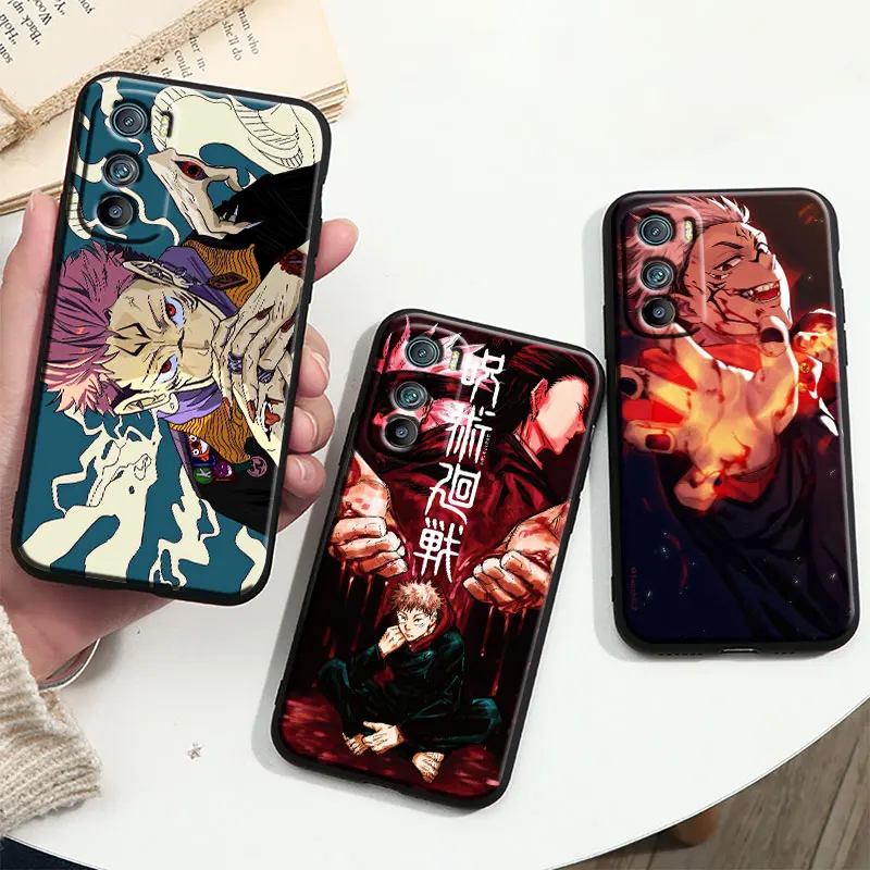 

Jujutsu Kaisen Yuhito Kojou Gojou Cover For Motorola MOTO G9 G22 G30 Edge30 Pro E22 S E30 E40 Fusion Plus Lite Black Phone Case