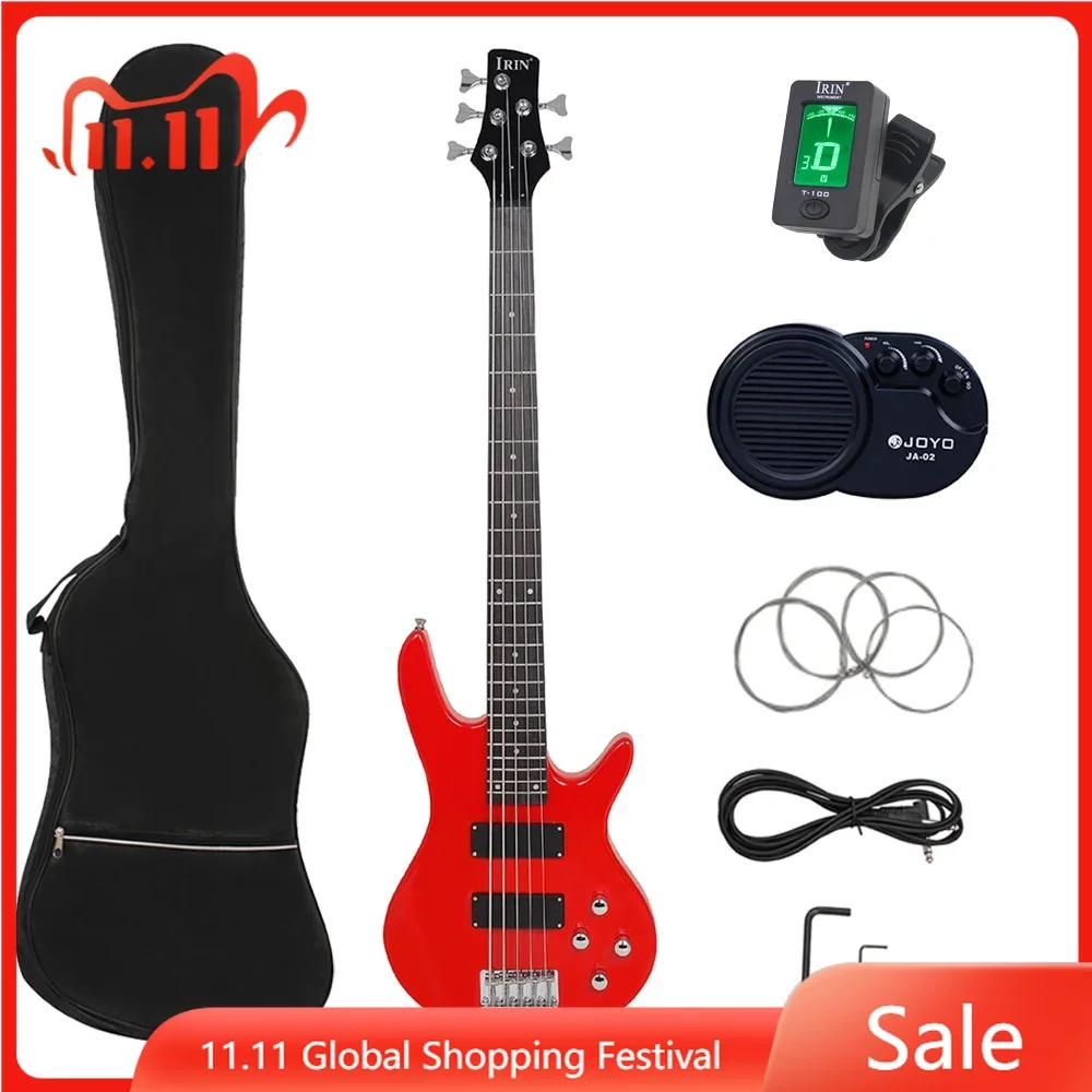 

5 Strings Bass Guitar 24 Frets Maple Body Neck Electric Bass Guitar Guitarra Stringed Instrument With Guitar Parts & Accessories