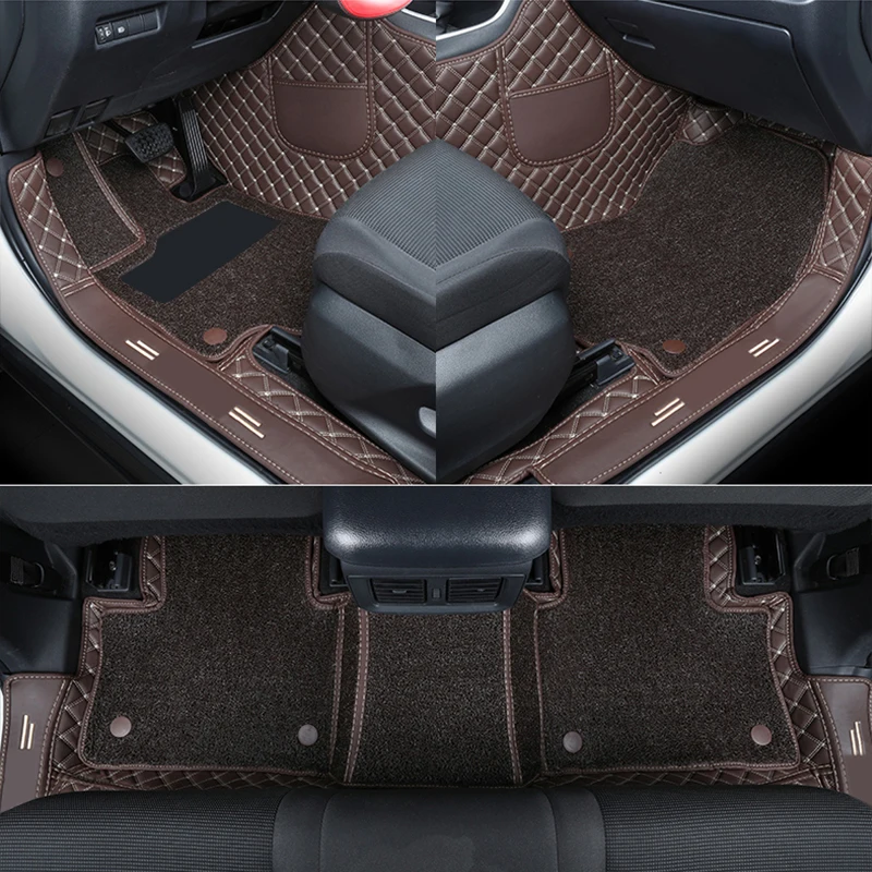 Car Floor Mats For Toyota RAV4 RAV 4 XA50 MK5 2019 2020 2021 2022 LHD Csutomized Leather Carpets Rug Foot Pads Cover Accessories |