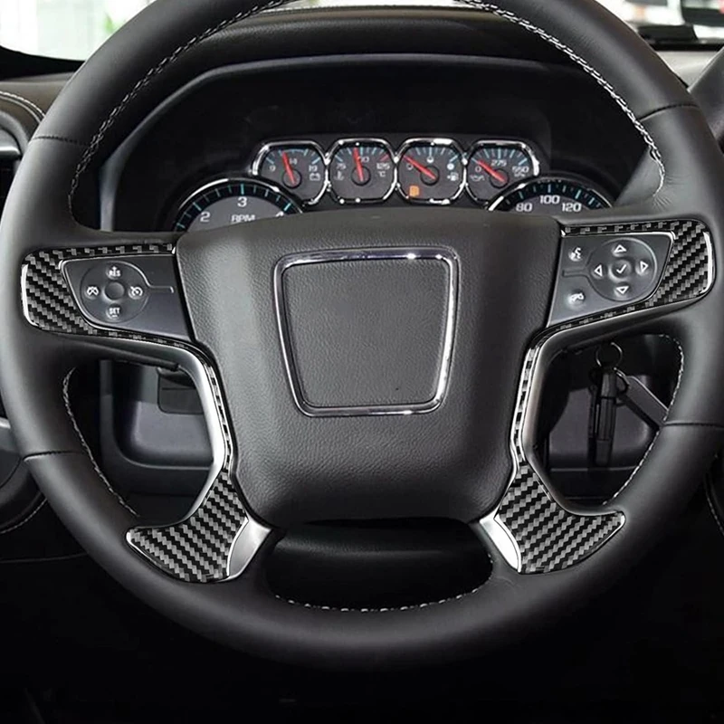 Углеродное волокно для Chevy Silverado GMC Sirrra 1500 2014-2018 накладка на руль автомобиля с