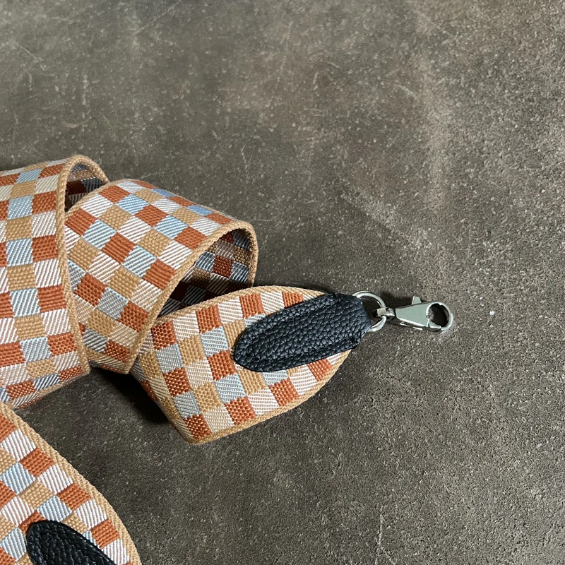 Kelly Bag Strap Luxury Gold Buckle Silver Buckle Wide Canvas Shoulder Strap Colorful Woven Web Leather Leather Accessories