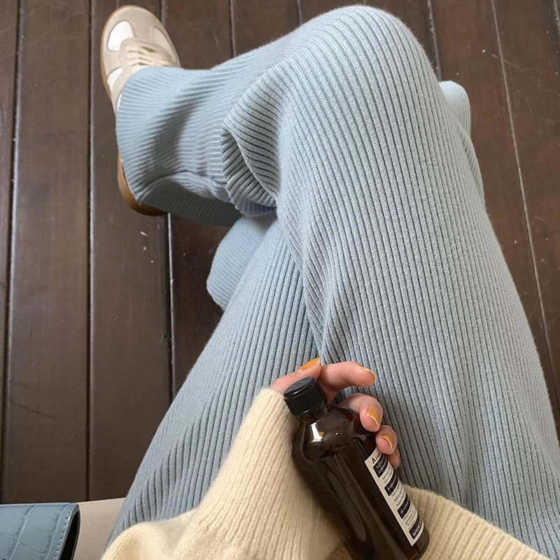 

A Casual all-match drape wide-leg pants women's trousers elastic waist drawstring small tall waist straight-leg pants sports