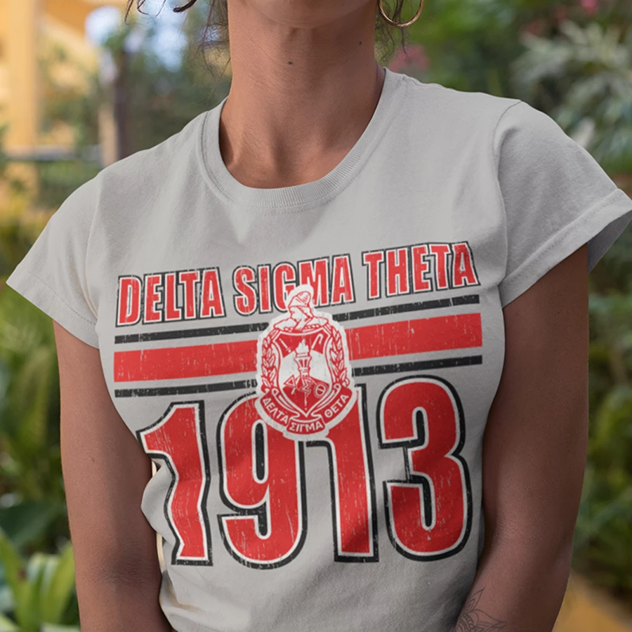 

Delta Sigma Theta Fashion printed casual short-sleeved T-shirt
