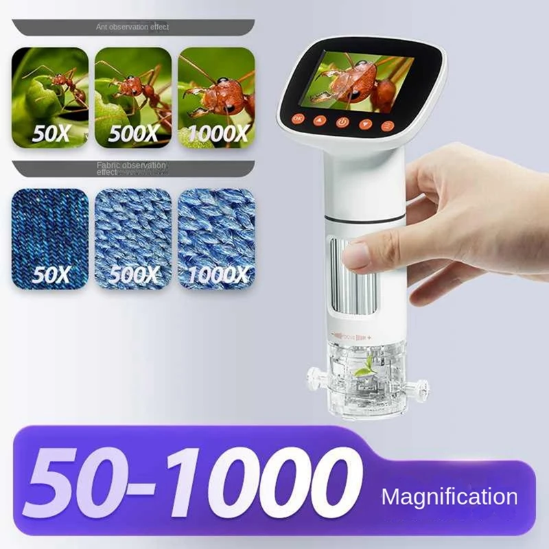

2-дюймовый 1080P ЖК цифровой микроскоп белый 50X-1000X портативный электронный Микроскоп