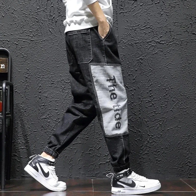 New High Quality Fashion Men Cargo Pants Hip Hop Trend Streetwear Jogging Pants Men Casual Elastic Waist Men Clothing Trousers