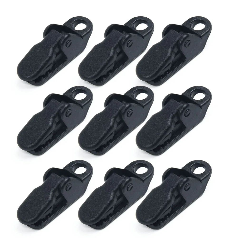 

10pcs Alligator clip Set Lightweight Outdoor Car Awning Black Nylon plastic Snap Holder Tool Canopy Boat Cover