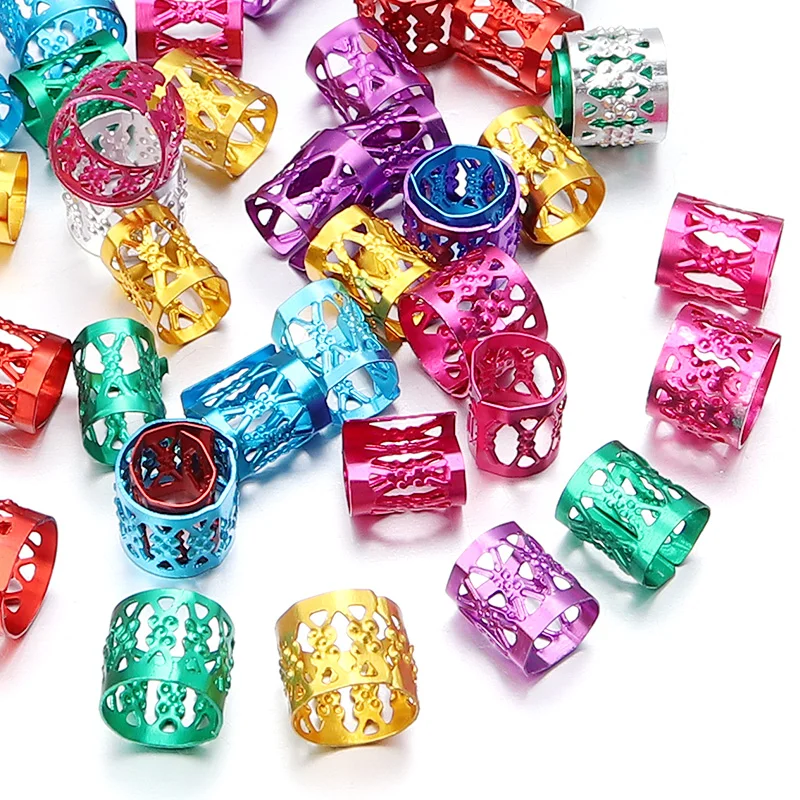 100 шт./лот 9x 7/10x 8/15x8 мм регулируемое алюминиевое кольцо с пряжкой, кольцо для волос, парик, рельефная трубка Clsap для изготовления ювелирных изделий