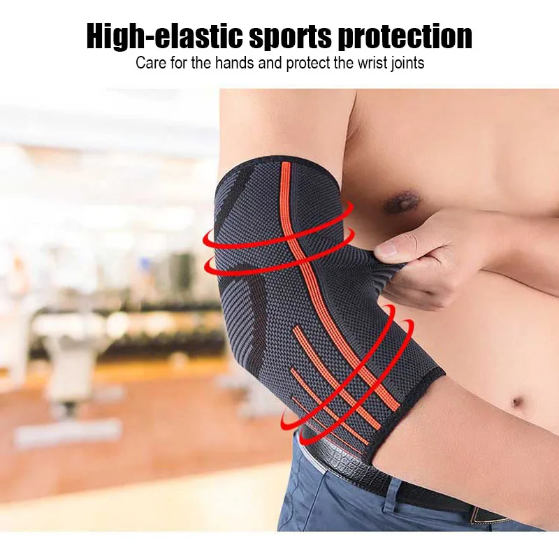 Sports Stretch Knitted Elbow Support Outdoor Running Basketball Badminton Joint Protector Pad for Men Women | Спорт и развлечения