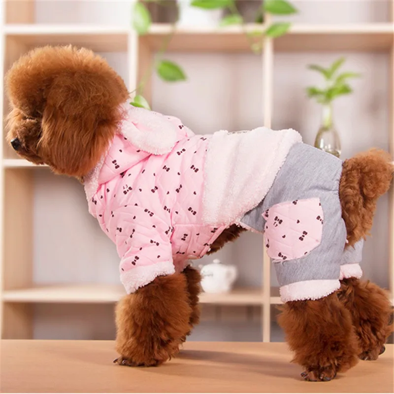 

Thicken Warm Dog Clothing Winter Pet Clothes Jumpsuit Puppy Coat Yorkie Poodle Bichon Pomeranian Schnauzer Dog Outfit Apparel