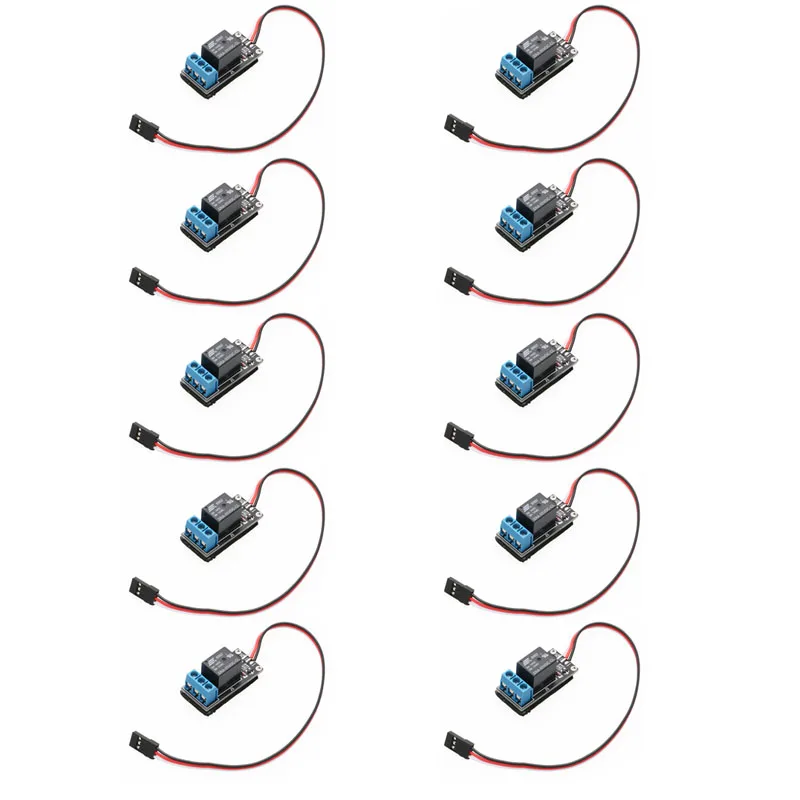 

10PCS PWM Receiver Control Switch 20A 5V Relay Module PWM On Off Switches Universal for DIY RC Model Rocket Airplane Drone Parts