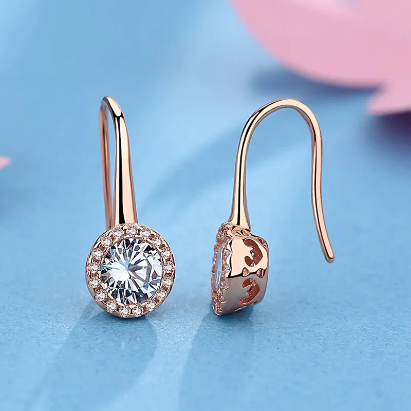 

Dolid 14K Rose Gold Earrings for Women Peridot Natural Topaz Stud Earring Brincos Bizuteria of Jewelry Kolczyki Orecchini Girls