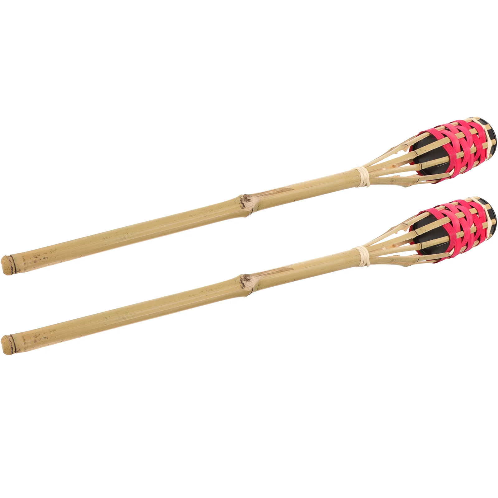 

2Pcs Bamboo Outdoor Torch Woven Bamboo Torch Landscape Pathway Torch Light Garden Bamboo Torch (Random Color)