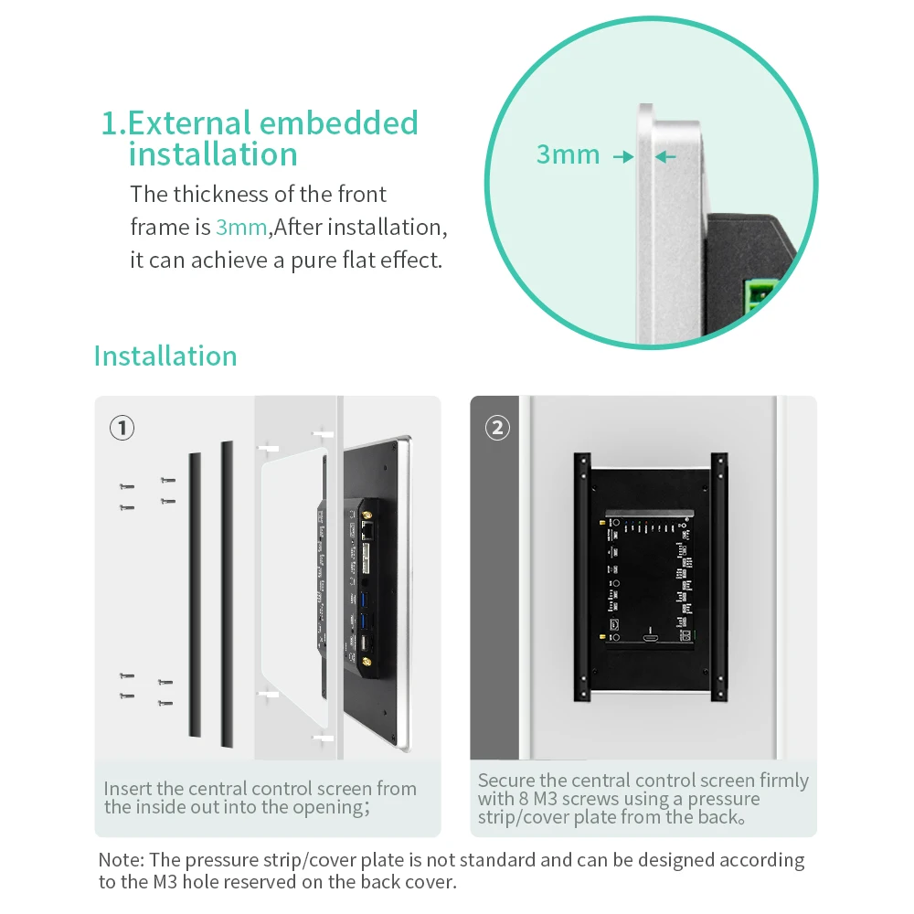 10 1-дюймовый монитор 800*1280 HD-MI металлический корпус встроенный ЖК-экран с ЧПУ и