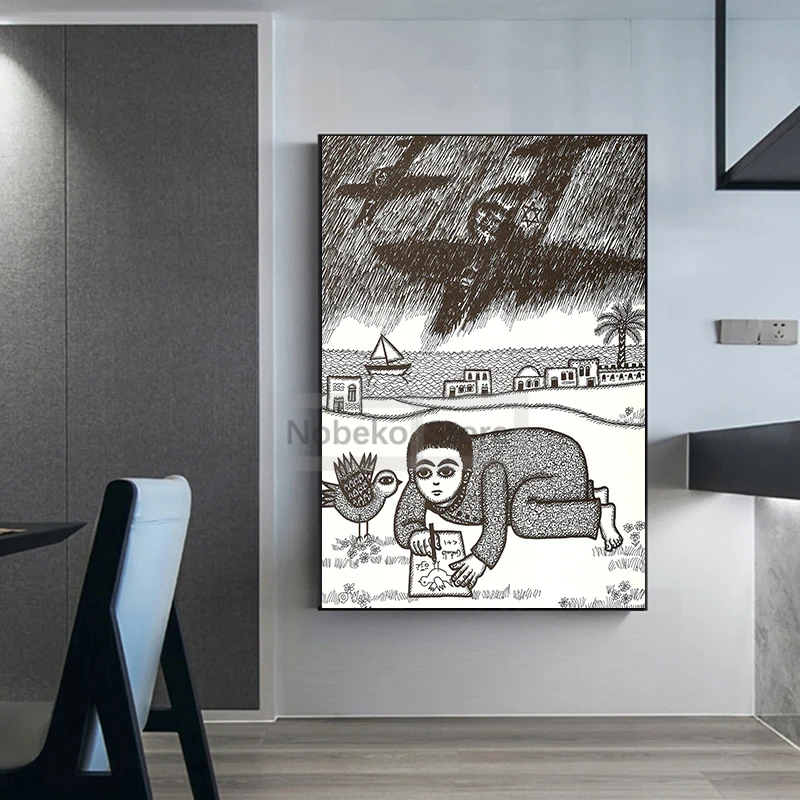 Арабский художественный художник Буран Каркутли произведения постер палестина