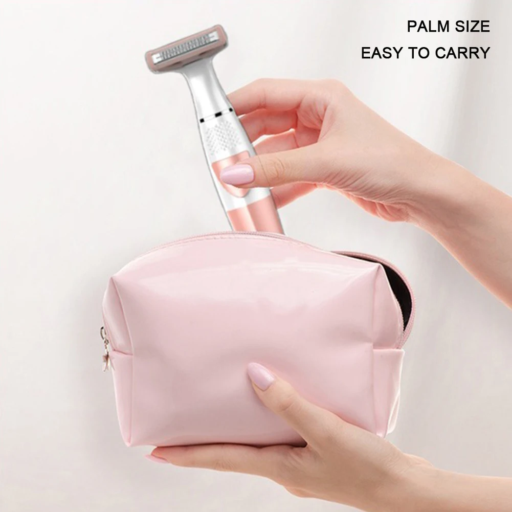 

Electric Body Hair Trimmer Portable Womens Shaver Low Noise Feet Epilator with Changeable Trimmer for Armpit Bikini Arm Leg Face