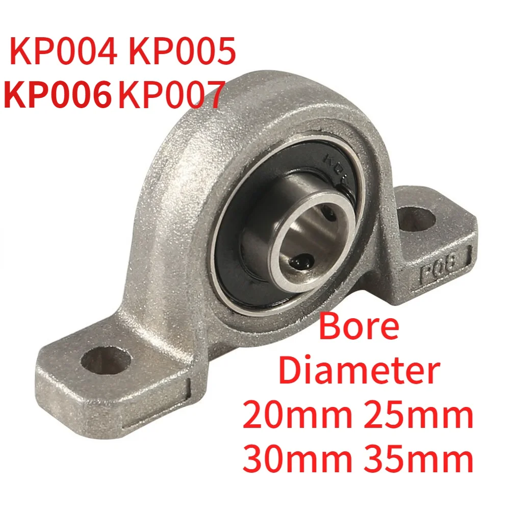 

Pillow Block Mounted Bearing KP004 KP005 KP006 KP007 Shaft Diameter 20/25/30/35mm Bore Ball Shaft Spherical Roller Vertical