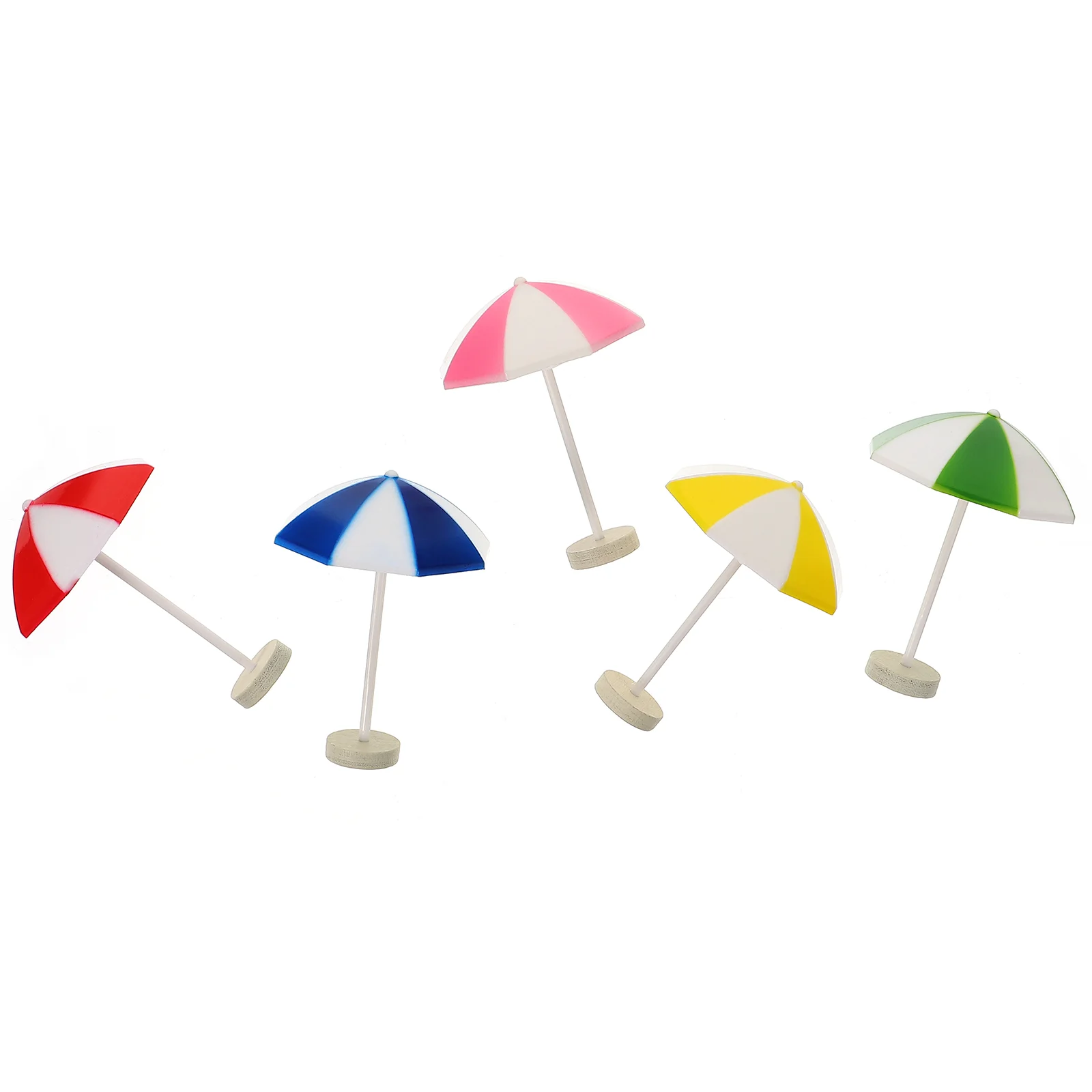 

Miniature Beach Umbrella Sun Landscape Bonsai Dollhouse Garden Furniture Cake Topper
