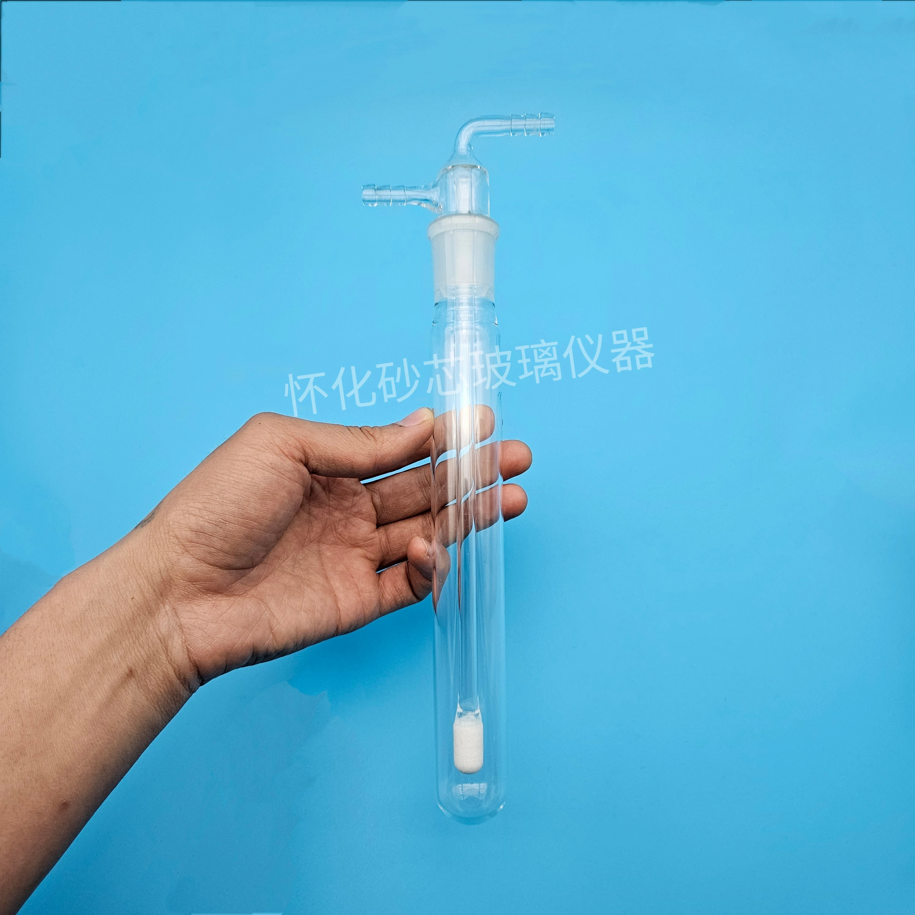 Высокоборосиликатный стеклянный барботер разделенный холодный гидразин с