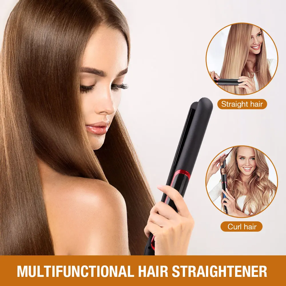 

Multifunctional Hair Straightener Four Gears Wet Dry Hair Styler Tools Electric Hair Curler Portable Fast Heating Iron Treatment