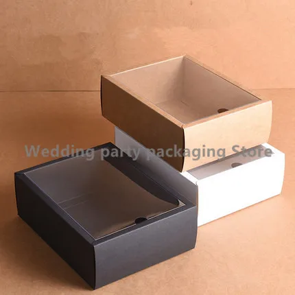 Small Gift Box Large Window Paper Box For Packaging White Black Paper Box With Window
