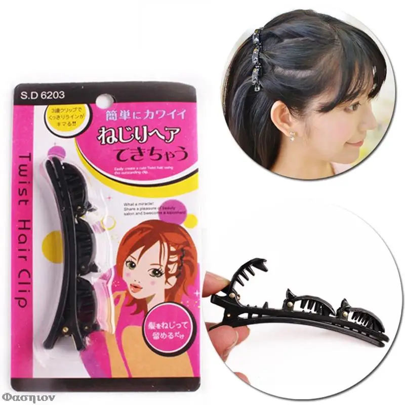 

Double Bangs Clip Lazy Tie Hair Braided Hair Clip Card Hairdressing Tool Styling Accessories
