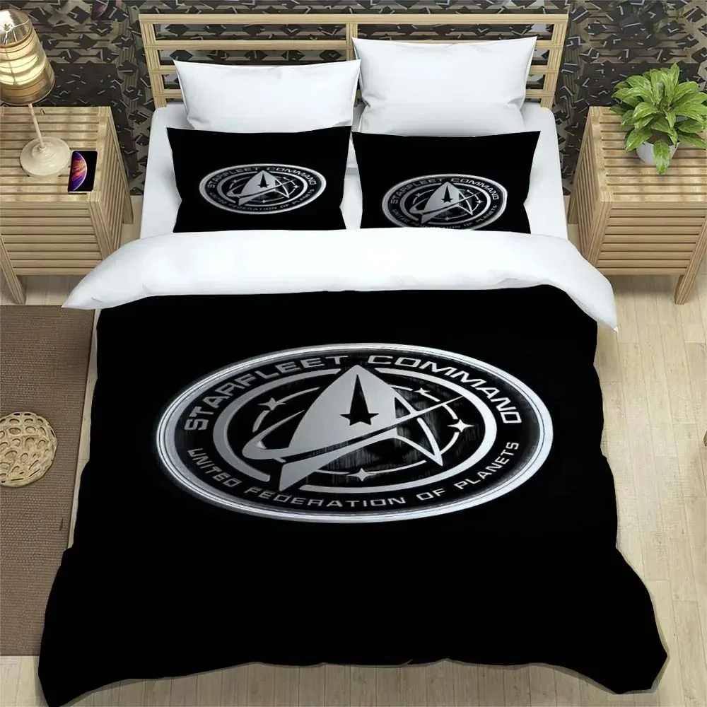 Фото Пододеяльник с логотипом Star Trek, наволочка, комплект постельного белья для мальчиков и девочек, украшение для спальни, детский подарок, одинарный, двойной, королевский размер №2
