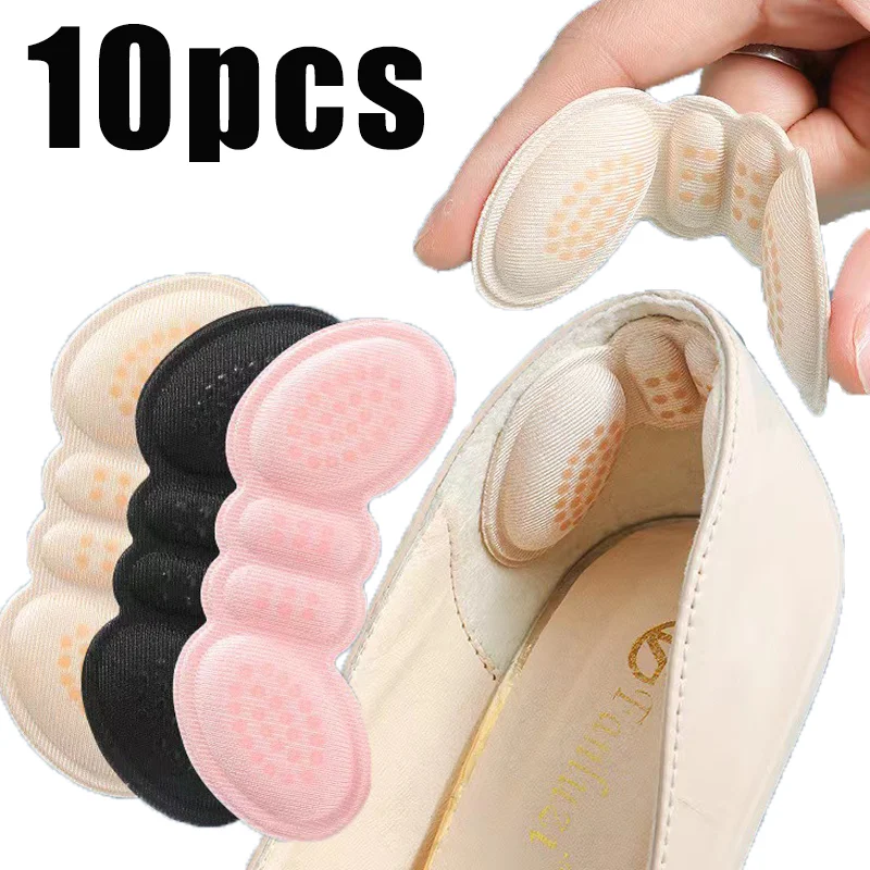 10pcs Women Insoles for Shoes High Heel Pad Anti-wear Feet Care Heel Protector Adjustable Size Adhesive Heels Pads Shoe Insert