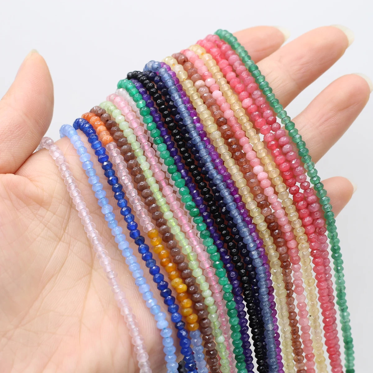 

Natural Semi-precious Stone Beads Faceted Rice Shape Agates Crystal Scattered Beads for DIY Necklace Bracelet Making Jewelry