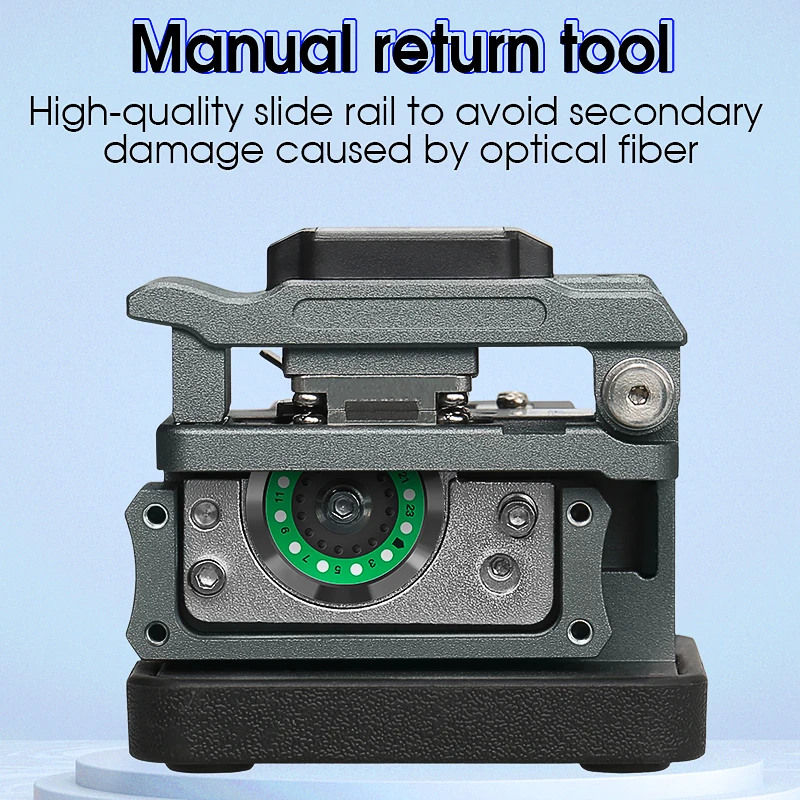 AUA-X3 High Precision Fiber Cleaver FTTH Cable Fiber Optic Cutting Knife Tools Cutter Three-in-one Clamp Slot 24 Surface Blade