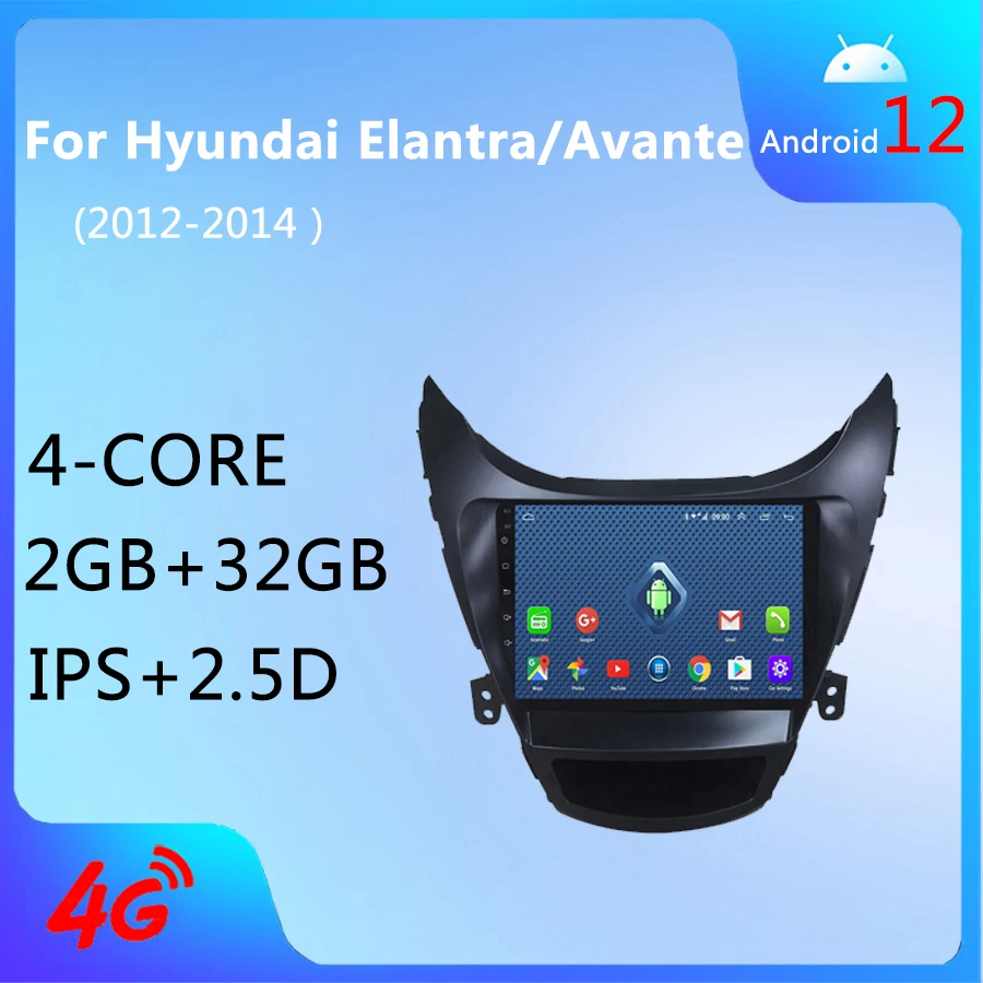 

Wanqi 4 ядра 2 + 32 Гб 4G Lte все Netcom Android 12.0 GPS навигация автомобильный Радио медиаплеер для Hyundai Elantra/Avante 2011-2014