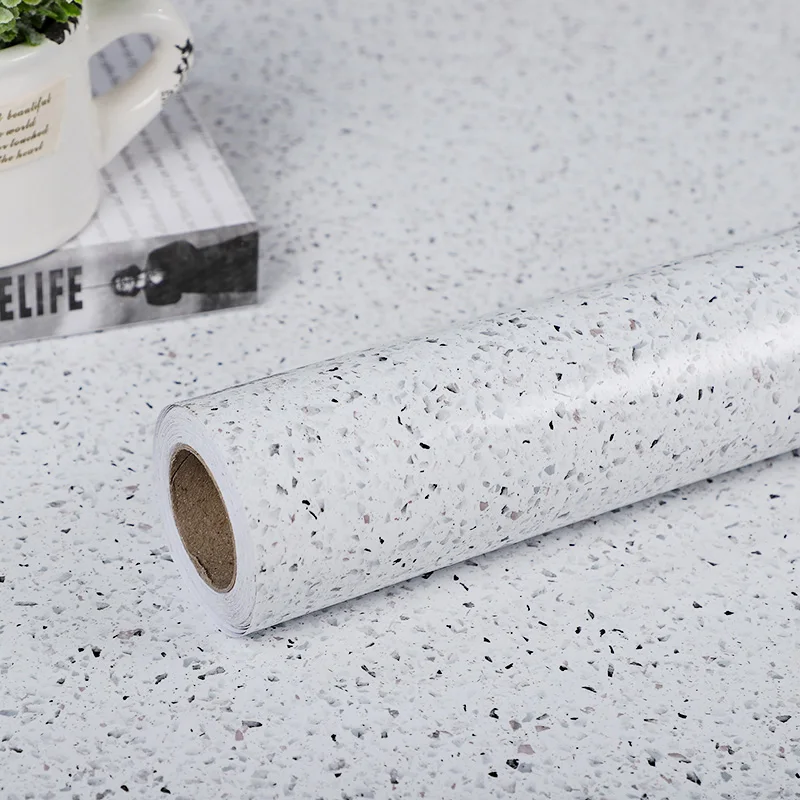 

Terrazzo button oil mesa the kitchen stove desktop background with thick rock grain marble renovate waterproof