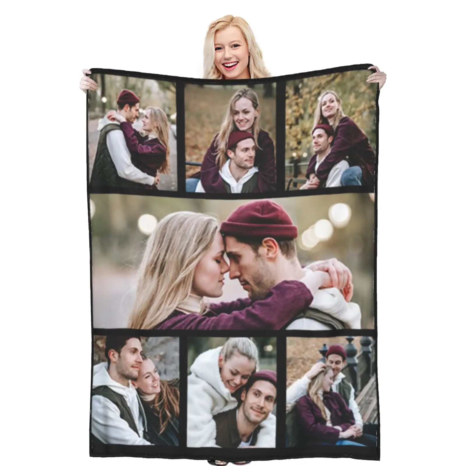

Custom Blanket With Photo Text Personalized Throw Blanket Picture Blanket For Baby Mother Father Friends Lovers Dog cat Pet Gift
