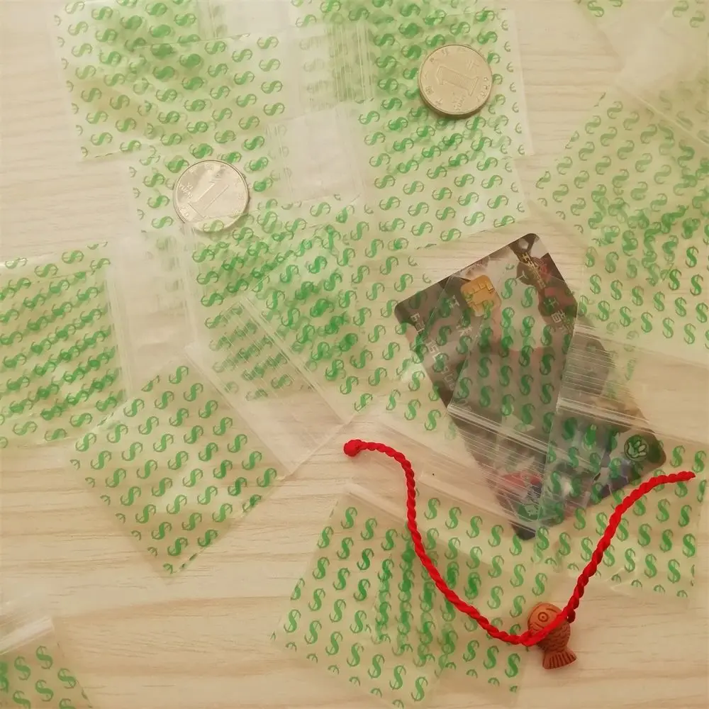 100 шт. маленькие пакеты с застежкой-молнией долларовые 2X2 дюйма перерабатываемые