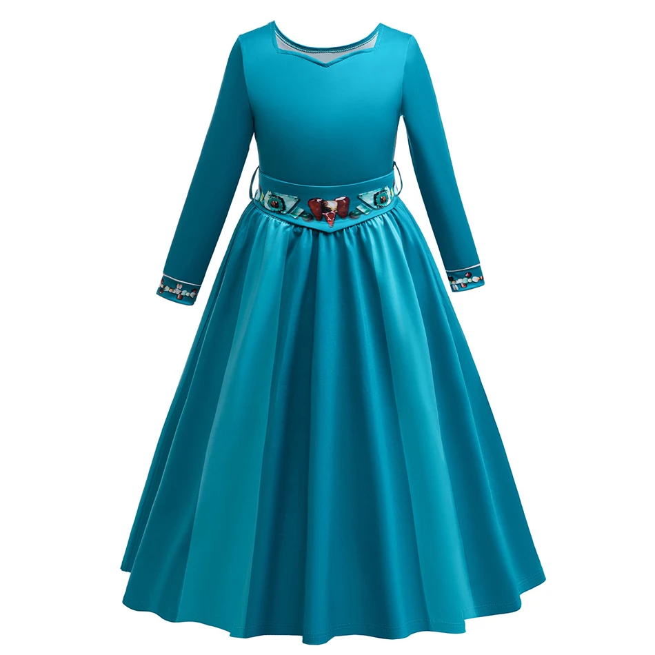 Костюм для косплея Fiona из фильма голубое зеленое платье униформа детей наряд