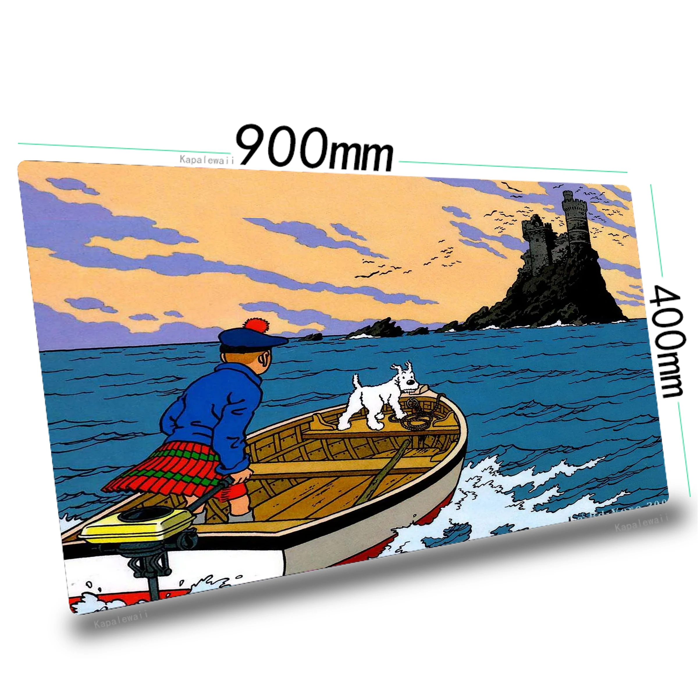 

Large Computer Mat The Adventures of Tintins Mouse Pad Gamer Keyboard Mouse Mat Cute PC Gaming Accessiores 900x400mm Desk Mat