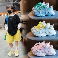 kids running light shoes 2022 spring autumn children girls sneakers students mesh comfortable sports casual shoes of boys