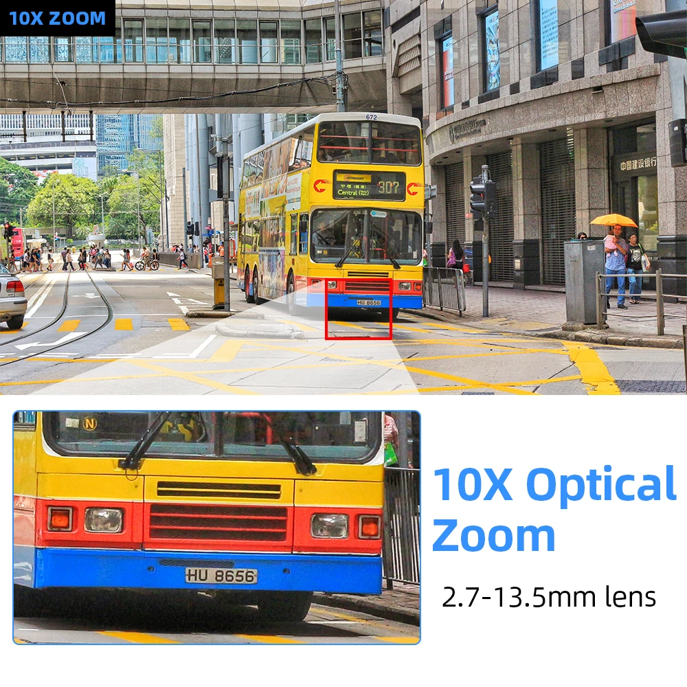 Pаспродажа IP-камера купольная, 5 МП, IP66, PTZ, POE, 5 Мп, 10X, оптический зум, обнаружение движения, ночное видение, ИК, 80 м, аудио, CCTV, P2P