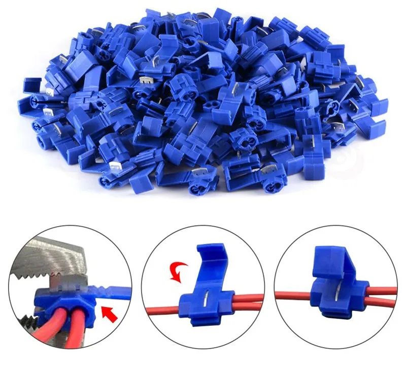 

Red Yellow Blue Cable Connector Quick Splice Lock Wire Terminal Crimp Scotchlocks Snap-On Automotive Connector