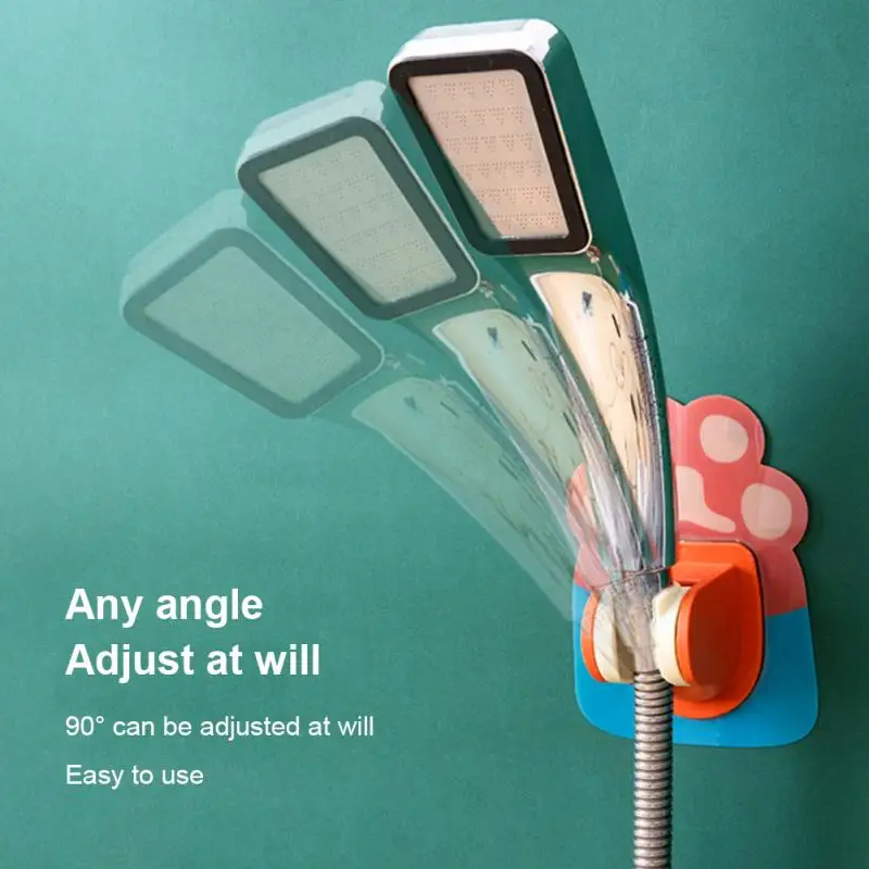 

Shower Head Holder Wall Mounted Strong Punch-Free Shower Rack Bathroom Accessory Universal Adjustable Shower Bracket Easy To Use