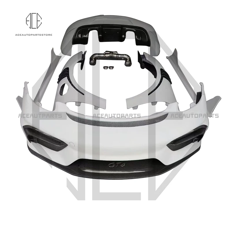 Комплект кузова из углеродного волокна в стиле GT4 для Porsche 981 Boxster Cayman 2013-2015