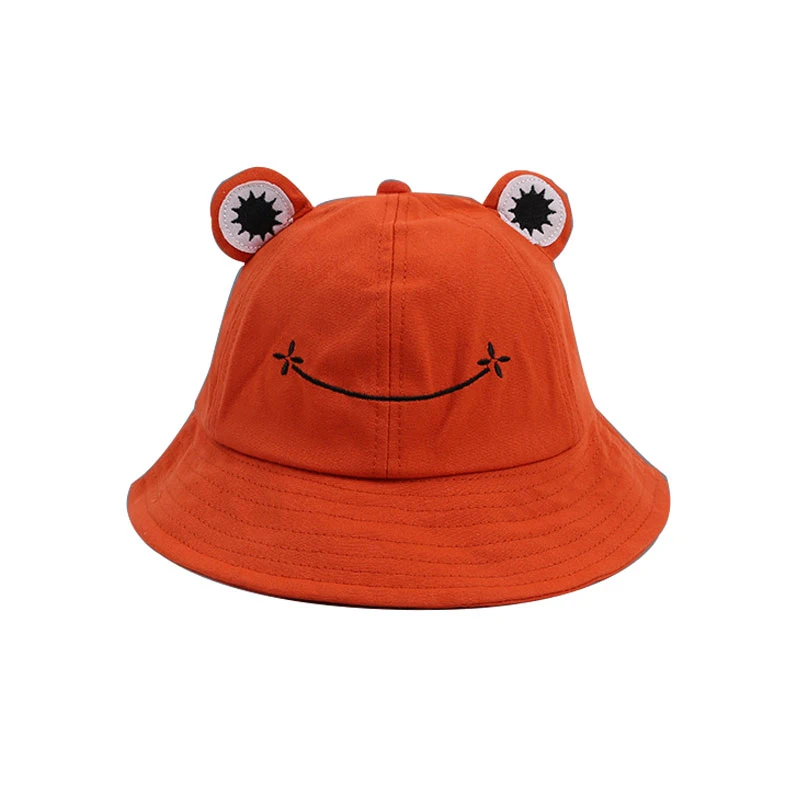 Foldable Cotton Cute Frog Bucket Hat Summer Sunscreen Fisherman Cap Outdoor Fishing Hunting Sunhat caps Beach Caps