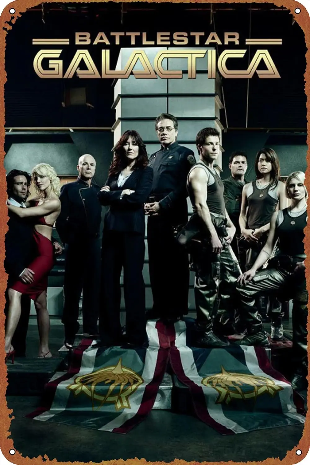 Металлическая жестяная вывеска Battlestar Galactica знак гаража украшение на стену