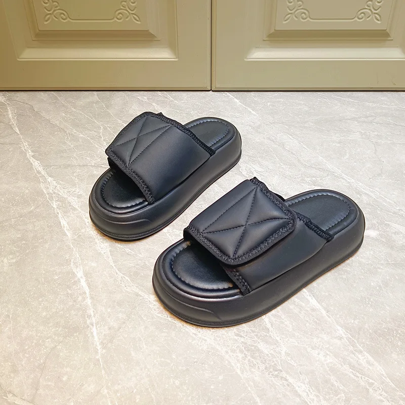 Women Slippers 2023 New Beach Slippers Fashion Off White Open Toe Flat Casual Flip Flops Slides Summer Outwear Ladies Slipper